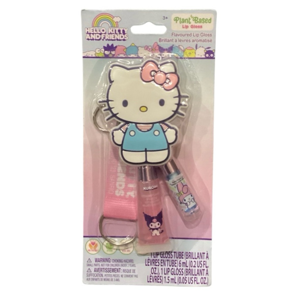 Hello Kitty Keychain & Lip Gloss Set